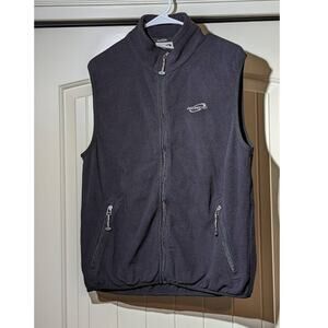 Obermeyer Black Fleece Zip Pocket Full Zip Vest Mens Size M